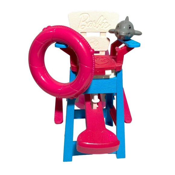 Barbie I Can Be A Lifeguard Chair Dolphin Life Preserver Replacements V7124 2011 - Picture 2 of 16